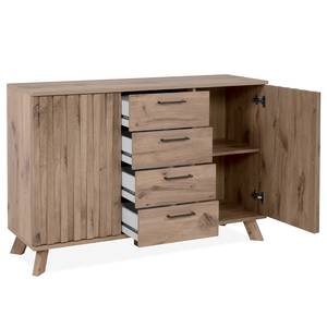 Dressoir Wragby spaanplaat - Zweeds-eikenhouten look - Breedte: 127 cm