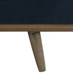 Banc capitonné BOVLUND Velours Sadia: Bleu foncé