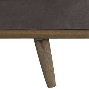 Banc capitonné BOVLUND Velours Sadia: Gris foncé