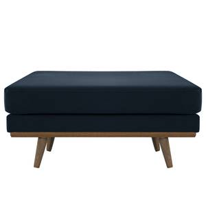 Gestoffeerde hocker BOVLUND Velours Sadia: Donkerblauw