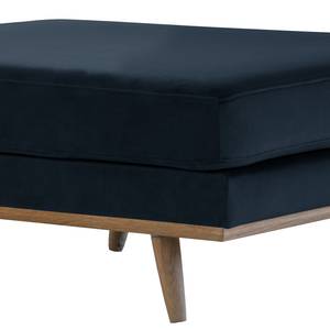 Gestoffeerde hocker BOVLUND Velours Sadia: Donkerblauw