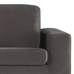 Fauteuil BOVLUND structuurstof - Velours Sadia: Donkergrijs