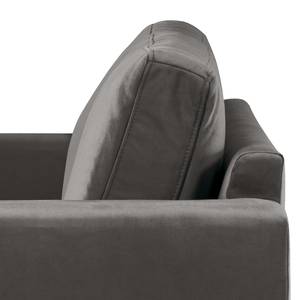 Fauteuil BOVLUND structuurstof - Velours Sadia: Donkergrijs