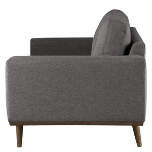 Fauteuil BOVLUND structuurstof - Velours Lark: Donkergrijs