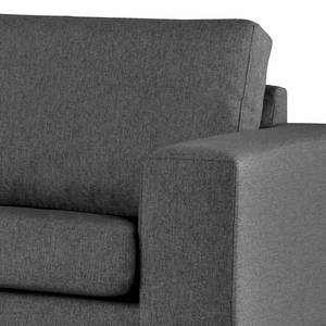 Fauteuil BOVLUND Tissu structuré - Velours Lark: Gris foncé