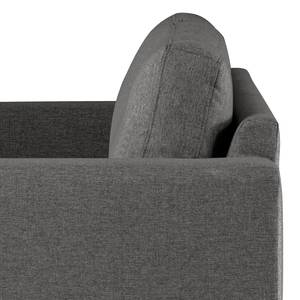 Fauteuil BOVLUND structuurstof - Velours Lark: Donkergrijs