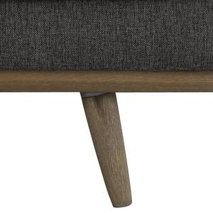 Fauteuil BOVLUND structuurstof - Velours Lark: Donkergrijs