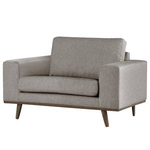 Fauteuil BOVLUND structuurstof - Velours Lark: Bruingrijs