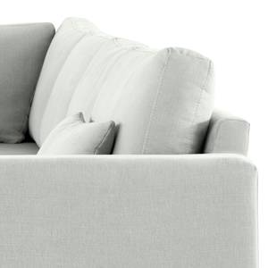 Canapé d’angle BOVLUND avec ottomane Tissu Vele: Gris - Méridienne longue à gauche (vue de face)