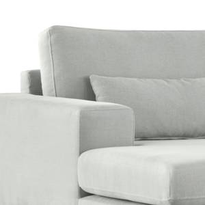 Ecksofa BOVLUND mit Longchair Baumwollstoff Vele: Grau - Longchair davorstehend links