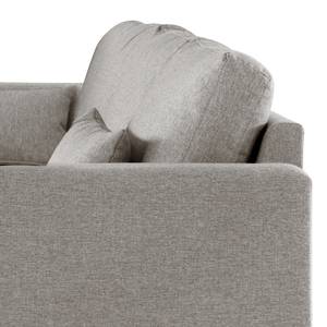 Ecksofa BOVLUND mit Longchair Webstoff Lark: Braungrau - Longchair davorstehend rechts