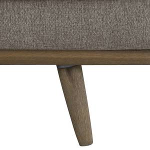 Divano con chaise longue BOVLUND Velluto Lark: marrone grigio - Longchair preimpostata a destra