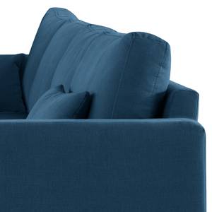 Ecksofa BOVLUND mit Longchair Baumwollstoff Vele: Blau - Longchair davorstehend rechts