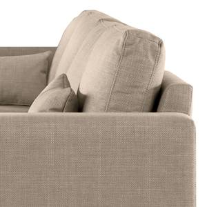 Ecksofa BOVLUND mit Longchair Strukturstoff Otrera: Taupe - Longchair davorstehend rechts