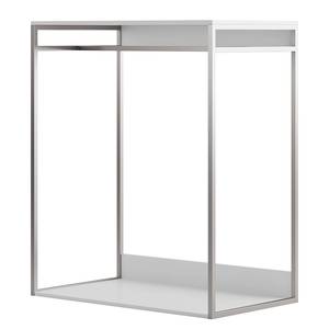 Kleiderschrank Nikko 186 cm Schubladen Alpinweiß - Metallgriff