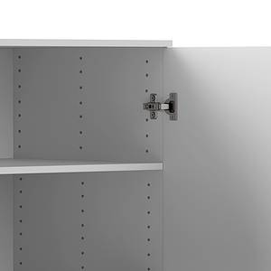 Kleiderschrank Nikko 186 cm Schubladen Alpinweiß - Metallgriff