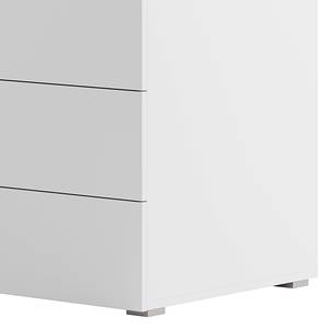 Kleiderschrank Nikko 186 cm Schubladen Alpinweiß - Metallgriff