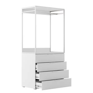 Kleiderschrank Nikko 93 cm offen Alpinweiß - Metallgriff