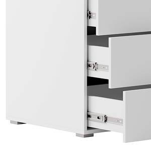 Armoire à vêtements Nikko 93 cm ouverte Blanc alpin - Poignée en métal