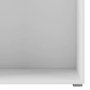 Armoire à vêtements Nikko 93 cm fermée Blanc alpin - Poignée en cuir