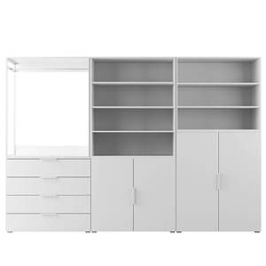 Armoire Nikko 279 cm - Type A Blanc alpin - Poignée en métal