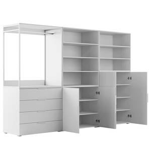 Armoire Nikko 279 cm - Type A Blanc alpin - Poignée en métal