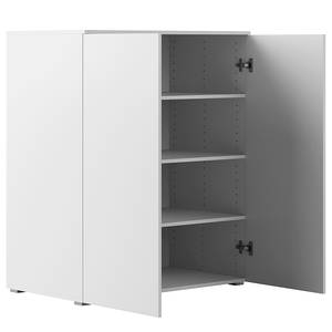 Armoire à vêtements Nikko 186 cm tiroirs Blanc alpin - Pousser pour ouvrir