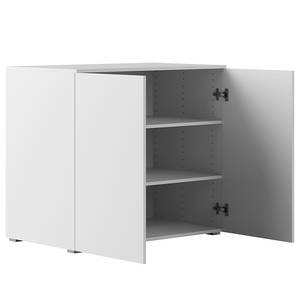 Armoire à vêtements Nikko 186 cm portes Blanc alpin - Pousser pour ouvrir