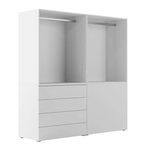 Armoire à vêtements Nikko 186 cm combi Blanc alpin - Pousser pour ouvrir