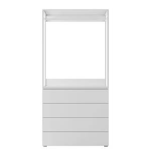 Armoire à vêtements Nikko 93 cm ouverte Blanc alpin - Pousser pour ouvrir