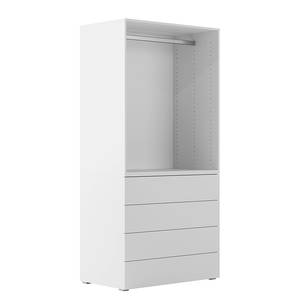 Kleiderschrank Nikko 93 cm geschlossen Alpinweiß - Push to open