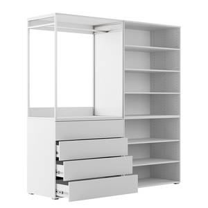 Armoire ouverte Nikko - Type B Blanc alpin - Pousser pour ouvrir