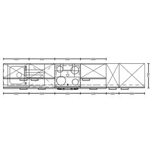 Küchenzeile High-Line Cascada Variante C Steingrau - Breite: 330 cm - Ausrichtung rechts - Ohne Elektrogeräte