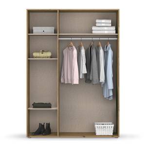 Drehtürenschrank Voyager Graumetallic / Eiche Artisan Dekor - Breite: 140 cm - Ohne Schubladen