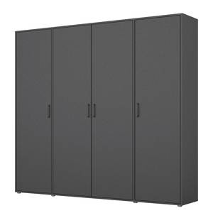 Armoire à portes battantes Voyager Gris métallisé - Largeur : 187 cm - Sans tiroir