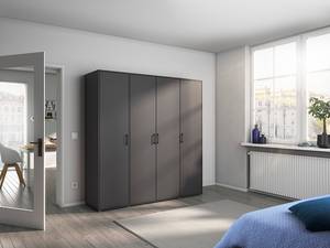 Armoire à portes battantes Voyager Gris métallisé - Largeur : 187 cm - Sans tiroir