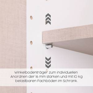 Drehtürenschrank Voyager Eiche Artisan Dekor / Graumetallic - Breite: 187 cm - Mit Schubladen
