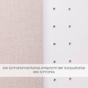 Drehtürenschrank Voyager Alpinweiß / Eiche Artisan Dekor - Breite: 140 cm - Ohne Schubladen