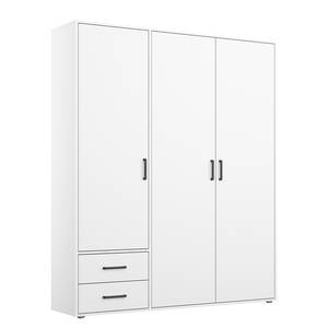 Armoire à portes battantes Voyager Blanc alpin - Largeur : 140 cm - Avec tiroirs