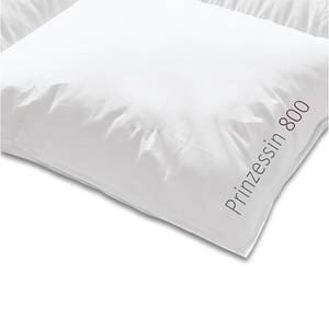 Couette en duvet Prinzessin 800 light Coton / Duvet d’oie - Blanc - 155 x 200 cm