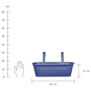 Pflanztopf ZINC Breite 50 cm Zink - Dunkelblau