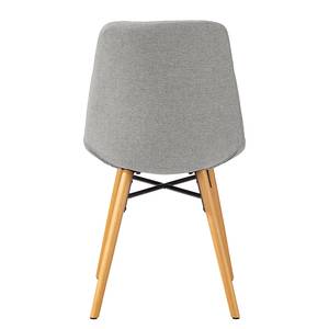 Chaises capitonnées Farelas Tissu Stefka: Gris clair - Lot de 2