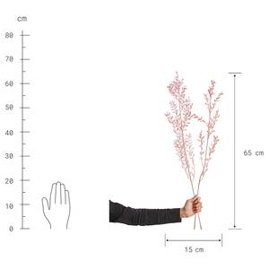 Kunstblume FLOWER MARKET Ruscus Pflanzenblatt - Hellrosa - Hellrosa - Höhe: 1 cm