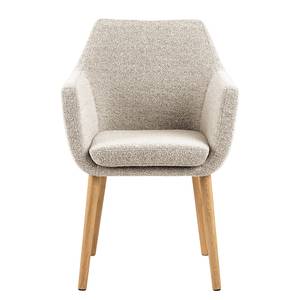 Armleunstoel NICHOLAS Bouclé Stof Moena: Beige - Stoel