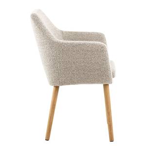 Armleunstoel NICHOLAS Bouclé Stof Moena: Beige - Stoel