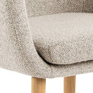 Sedia con braccioli NICHOLAS Tessuto Bouclé Moena: beige - 1 sedia