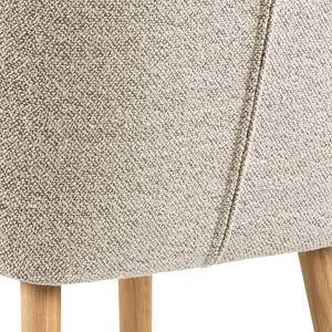 Sedia con braccioli NICHOLAS Tessuto Bouclé Moena: beige - 1 sedia