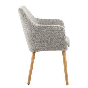 Sedia con braccioli NICHOLAS Tessuto Bouclé Moena: grigio - 1 sedia