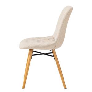 Gestoffeerde stoel Farelas 2-delige set- - geweven stof/massief beukenhout - Geweven stof Stefka: Beige - 2-delige set