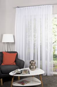 Vitrage Sablio polyester - wit - 600 x 145 cm